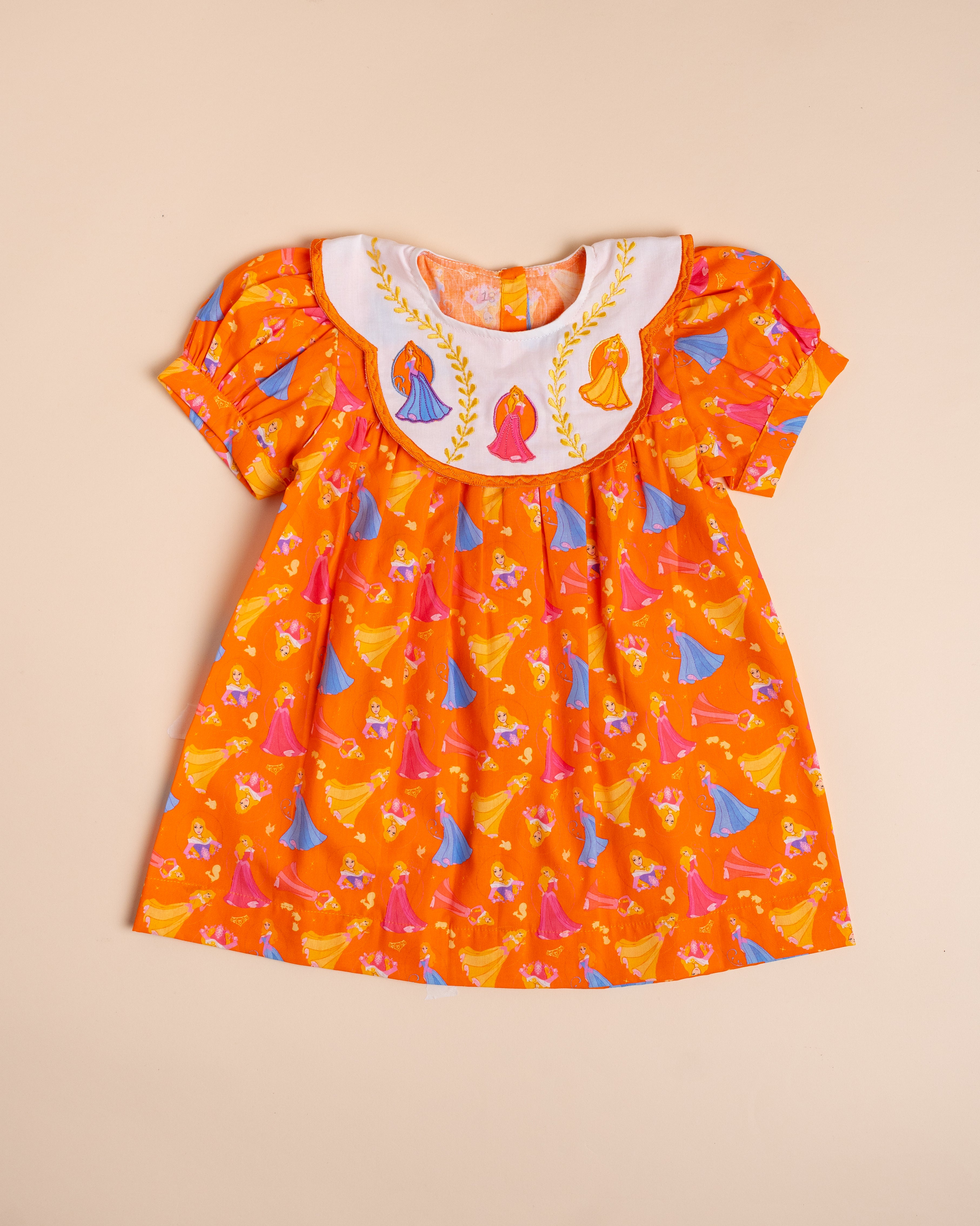 Orange Fairy Tale Dress for Girls (4M–8Y)
