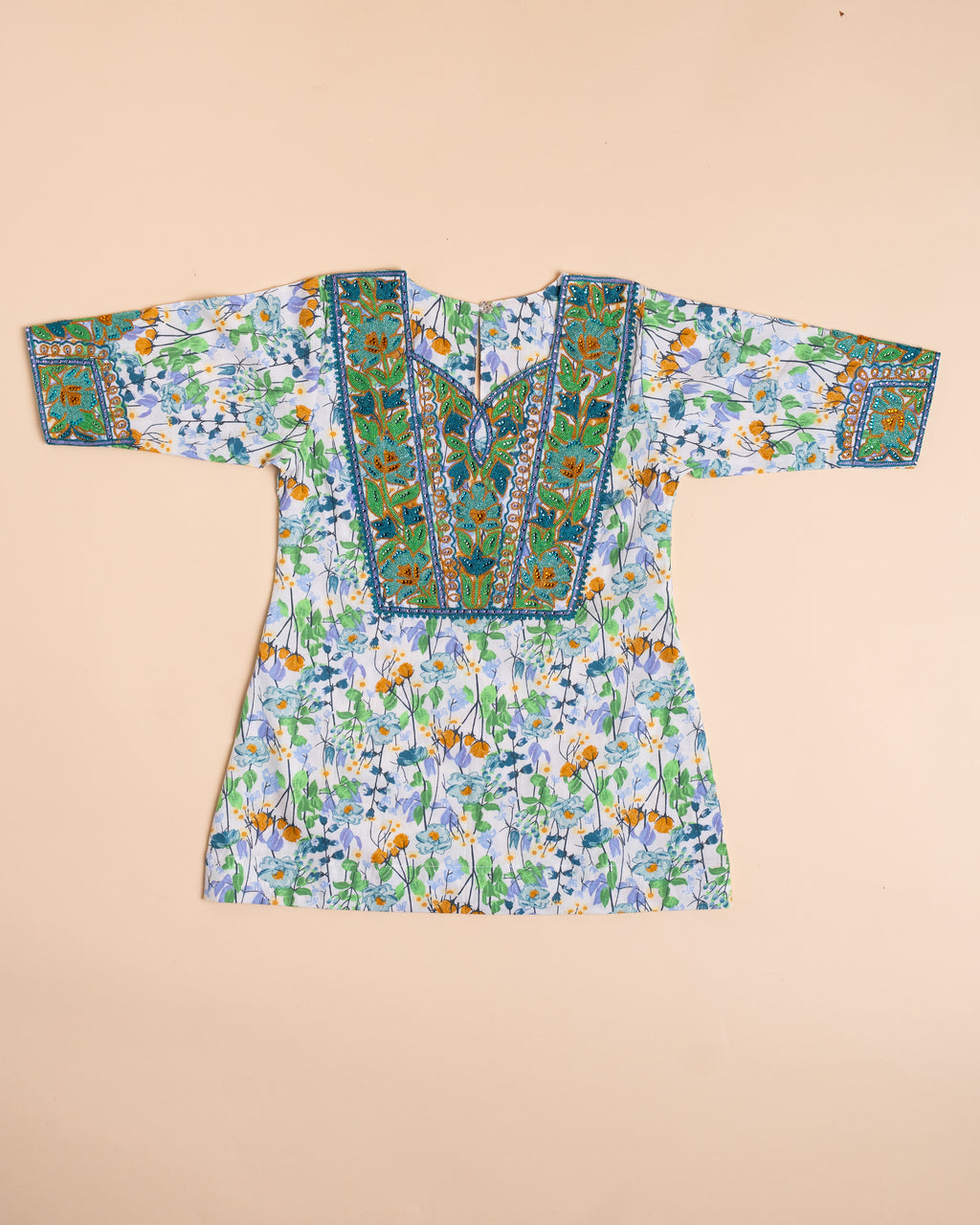 Floral Embroidered Khwer (4M–8Y)
