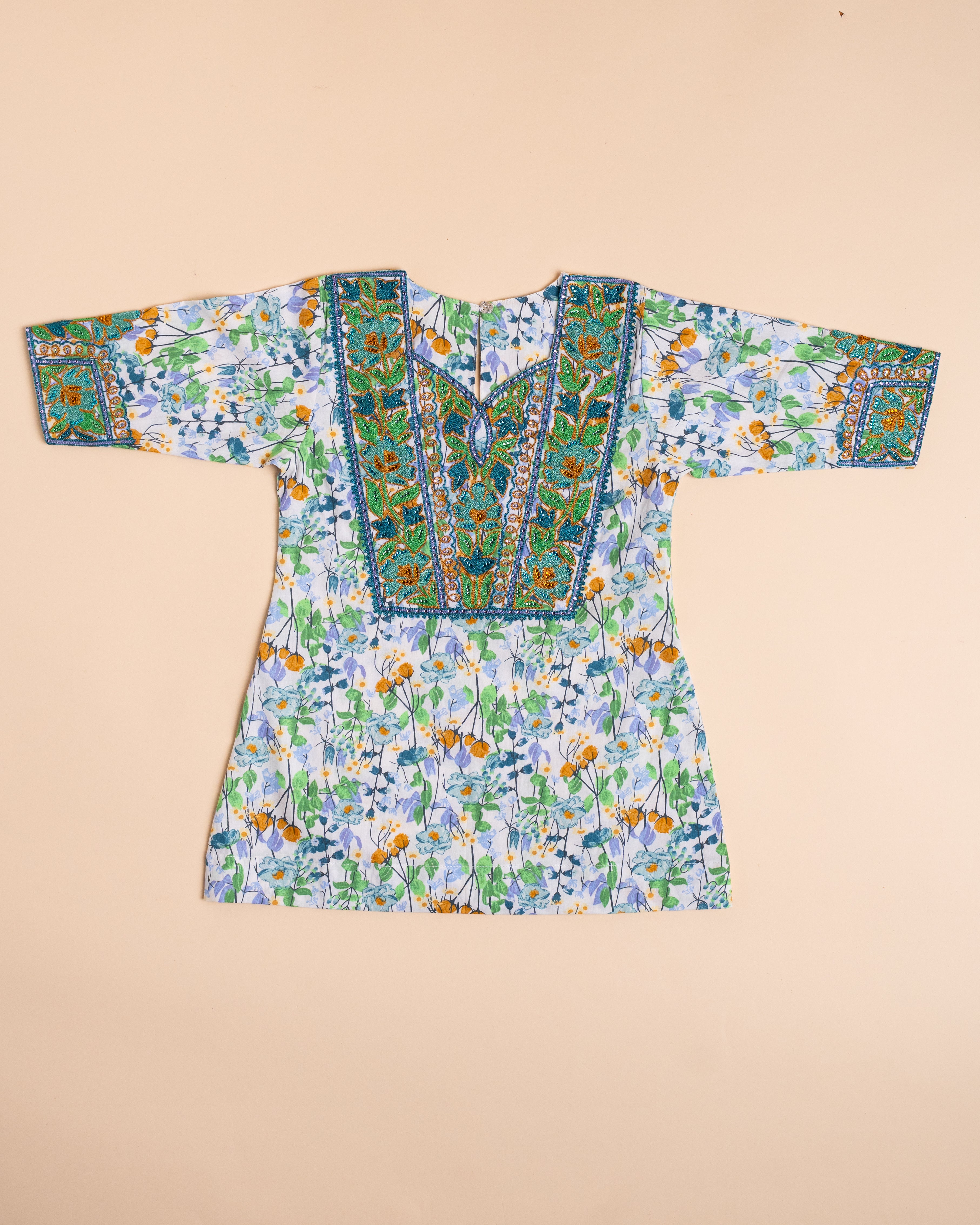 Floral Embroidered Khwer (4M–8Y)