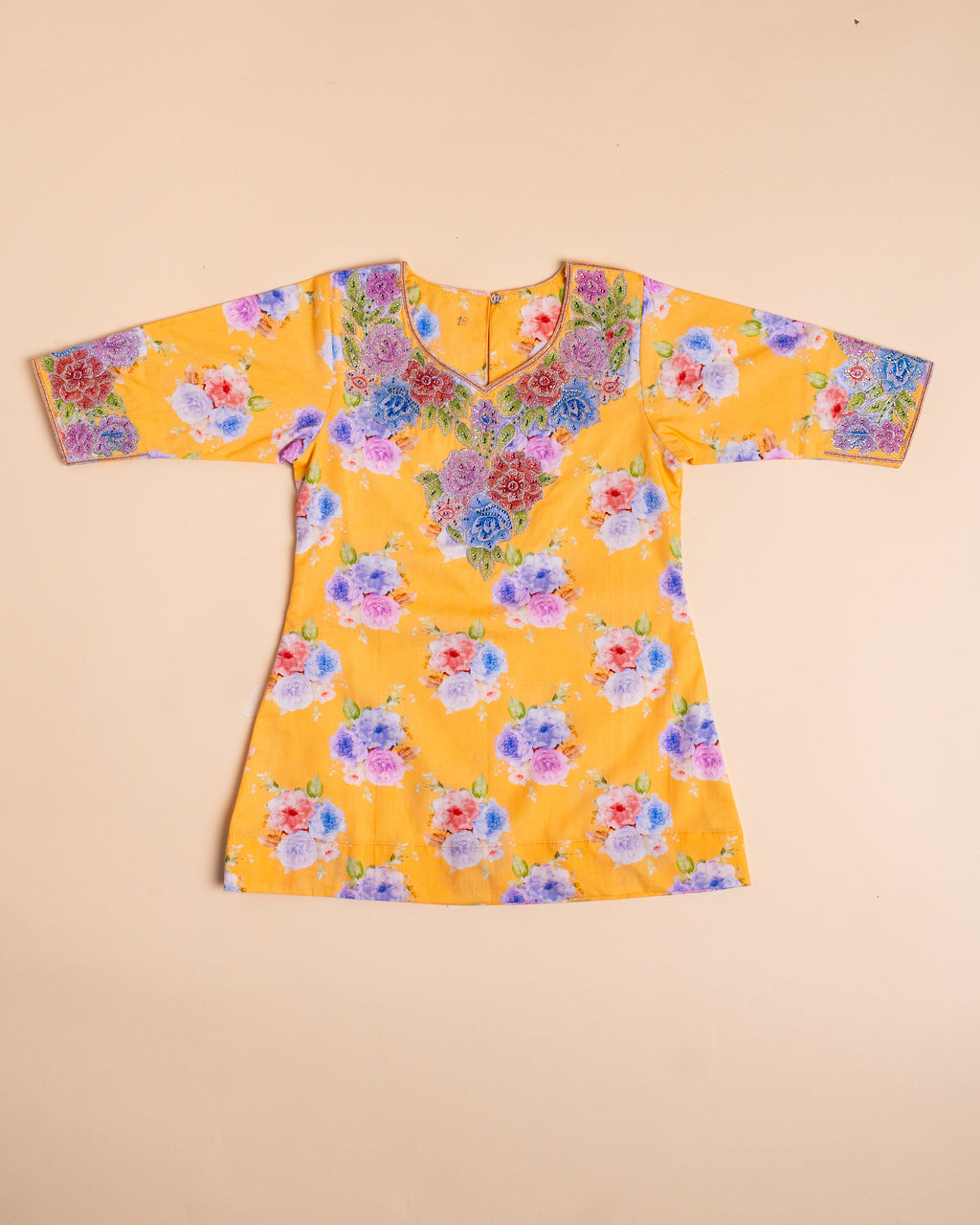 Floral Embroidered Khwer (4M–8Y)