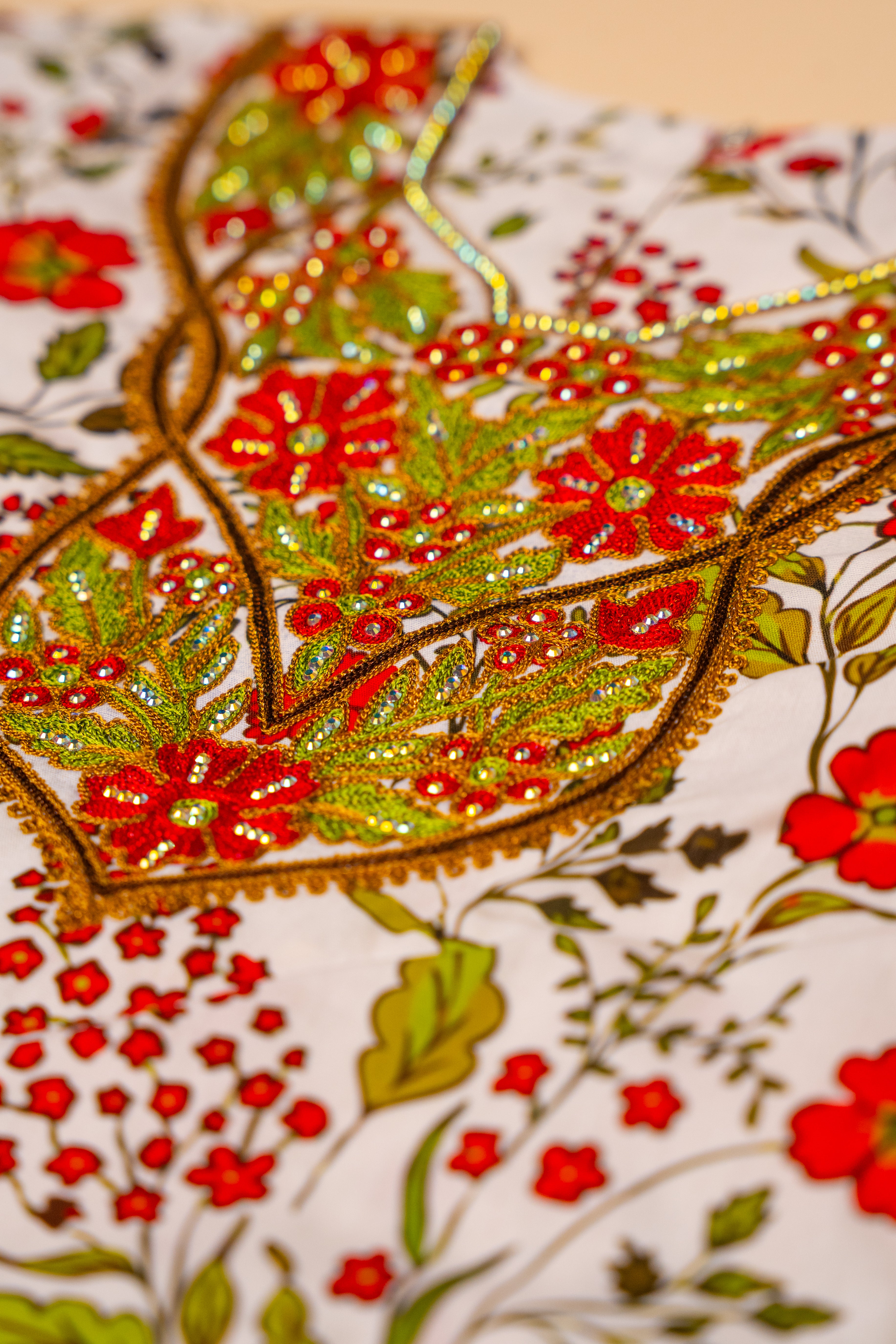 Maroon Floral Embroidered Khwer (4M–8Y)