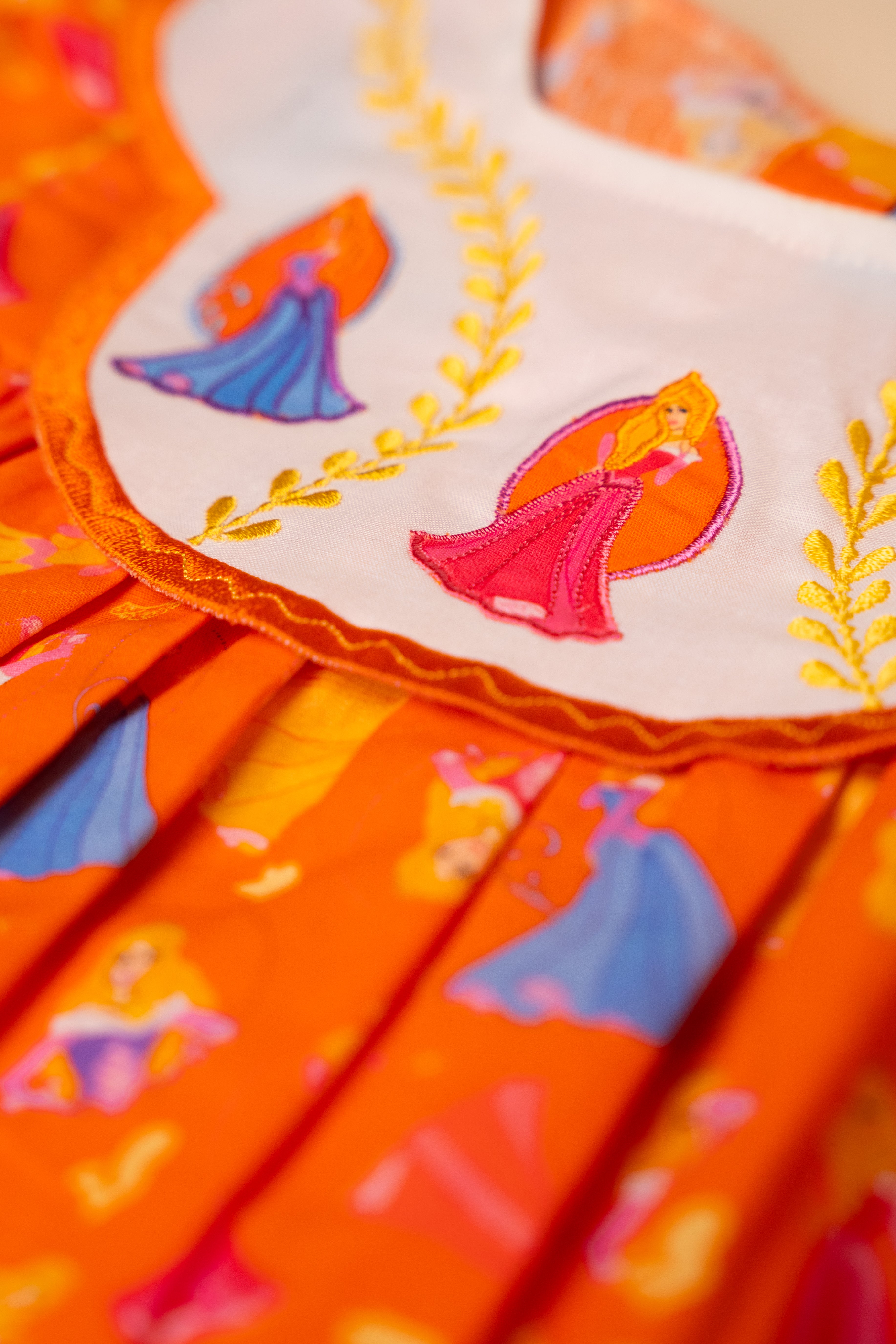 Orange Fairy Tale Dress for Girls (4M–8Y)
